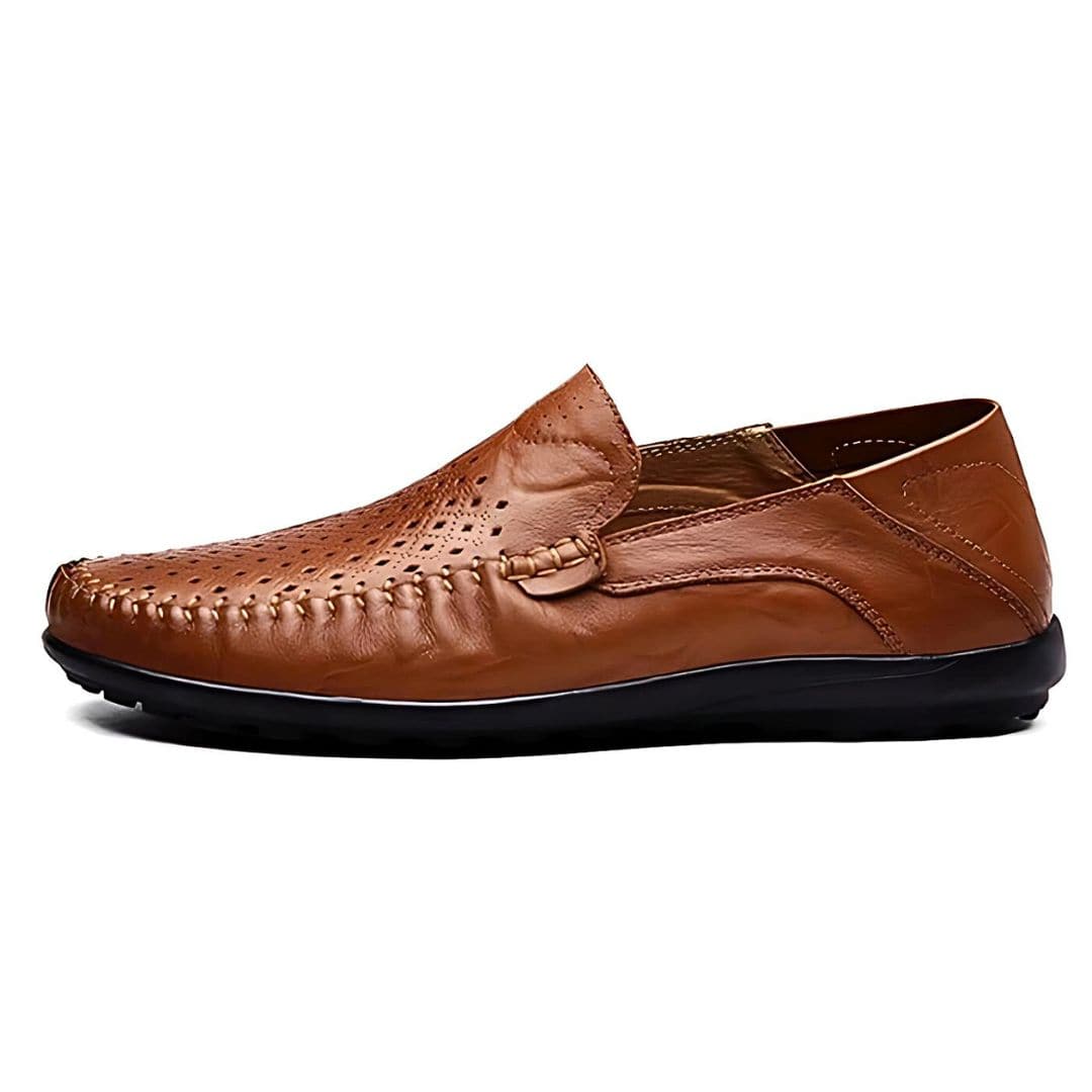 Atmungsaktive Kunstleder Slipper für Herren – Leon