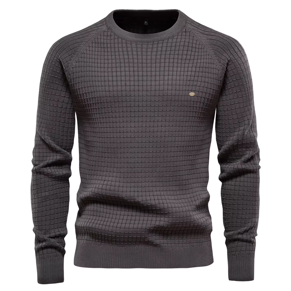 Strukturierter Rundhals-Pullover für Herren - Image 4