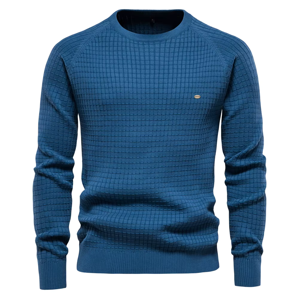 Strukturierter Rundhals-Pullover für Herren - Image 2