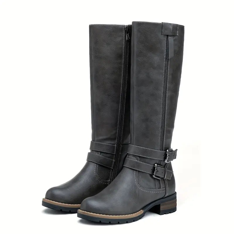Hohe Kunstlederstiefel für Damen – zeitlose Eleganz für jeden Anlass – Sophie