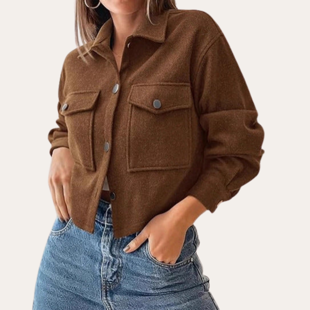 Kurze Jacke mit Kragen für Damen - Image 2