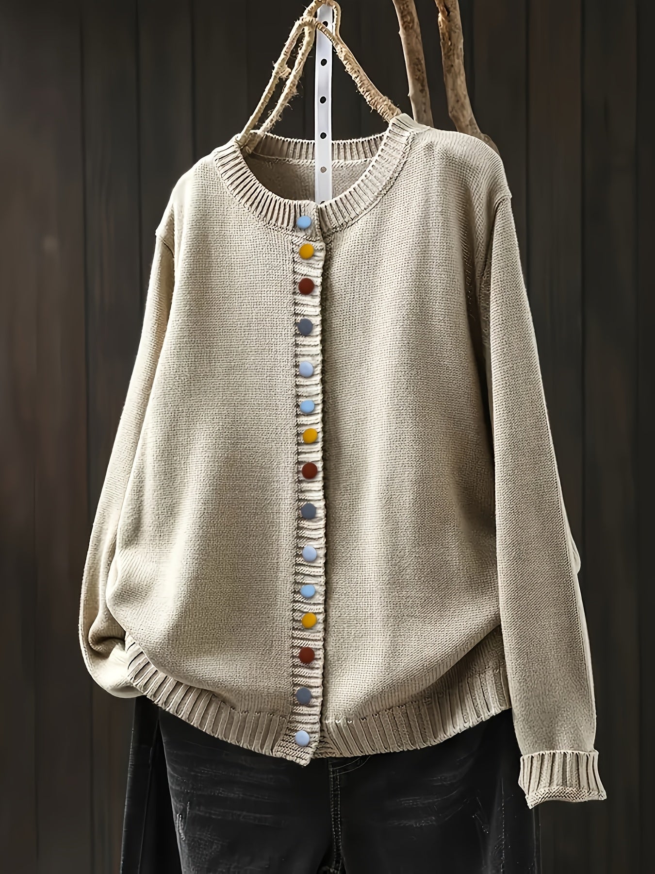 Strickjacke mit Knopfleiste für Damen - Image 2