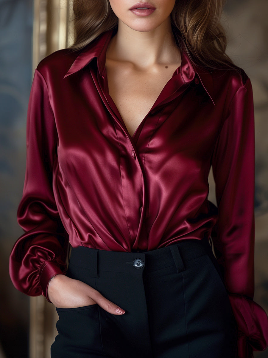Elegante Bluse mit langen Ärmeln für Damen – Sophia