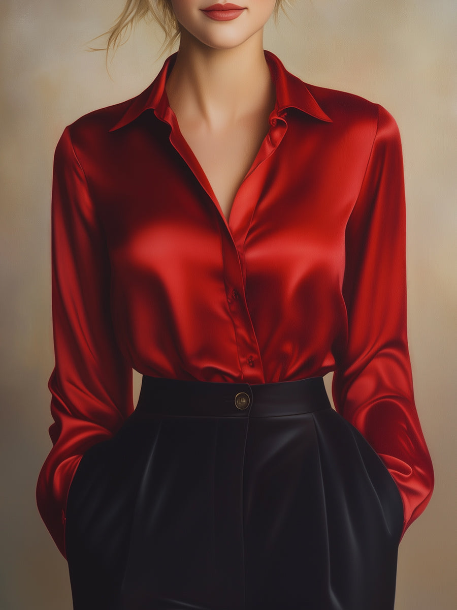 Elegante Bluse mit langen Ärmeln für Damen – Sophia