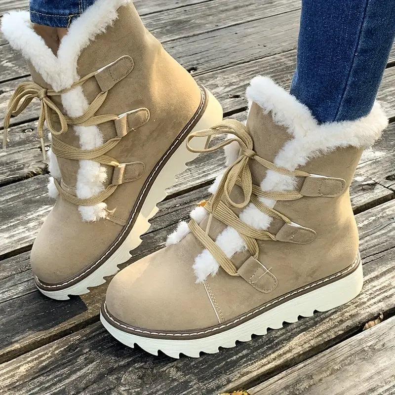 Warme Damen Schneestiefel mit Fellfutter für den Winter – Elena