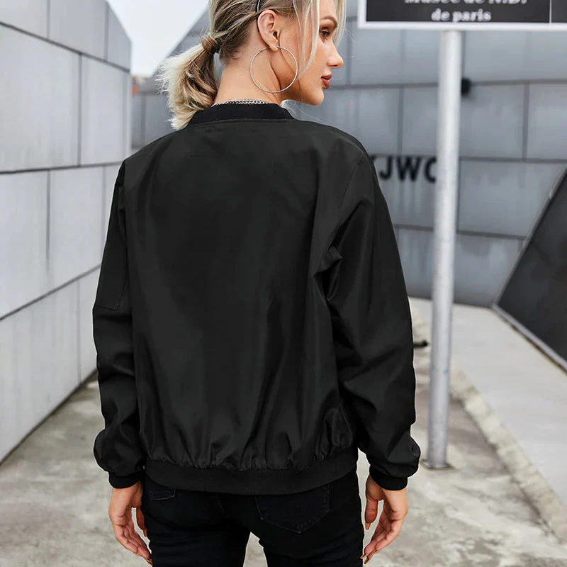 Bomberjacke mit durchgehendem Reißverschluss für Damen - Image 3