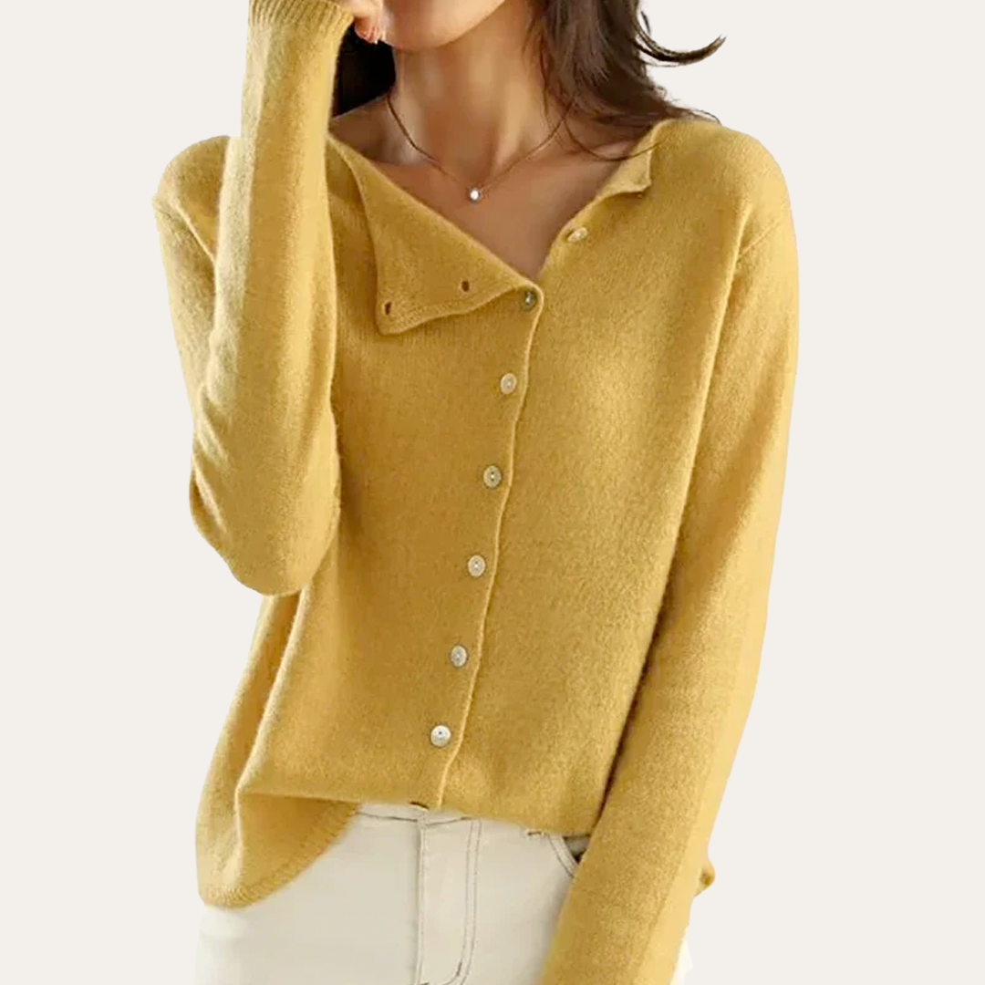 Knopfleiste Rundhals Pullover für Damen - Image 3