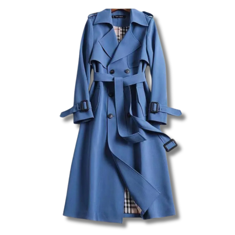 Gürtel-Langer Trenchcoat für Damen - Image 7