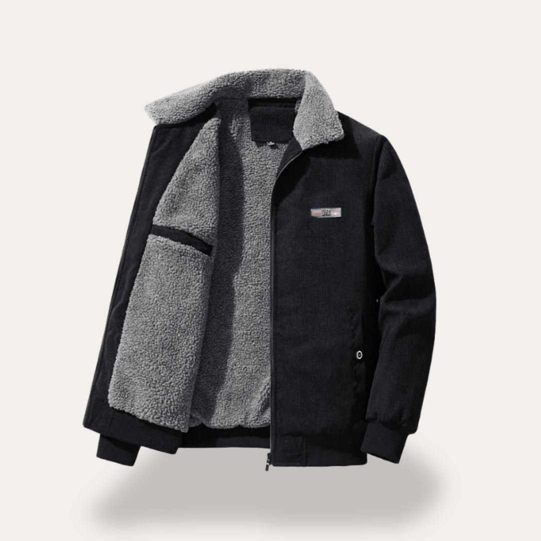Sherpa-gefütterte Cord Bomberjacke für Herren - Image 2