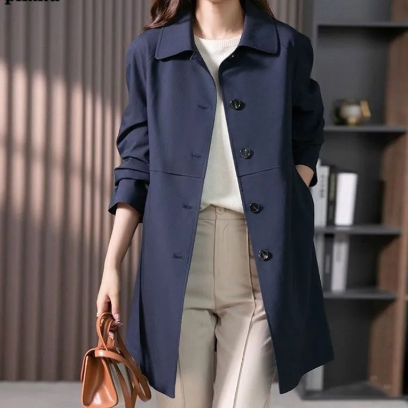 Midi-Trenchcoat mit Kragen für Damen - Image 2