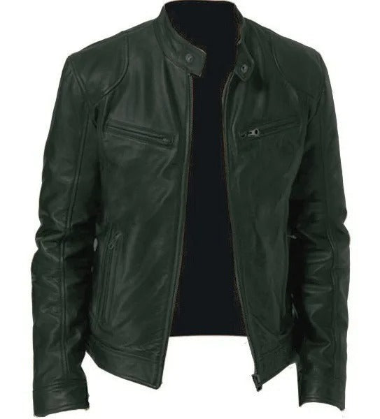 Cafe Racer Lederjacke für Herren - Image 13