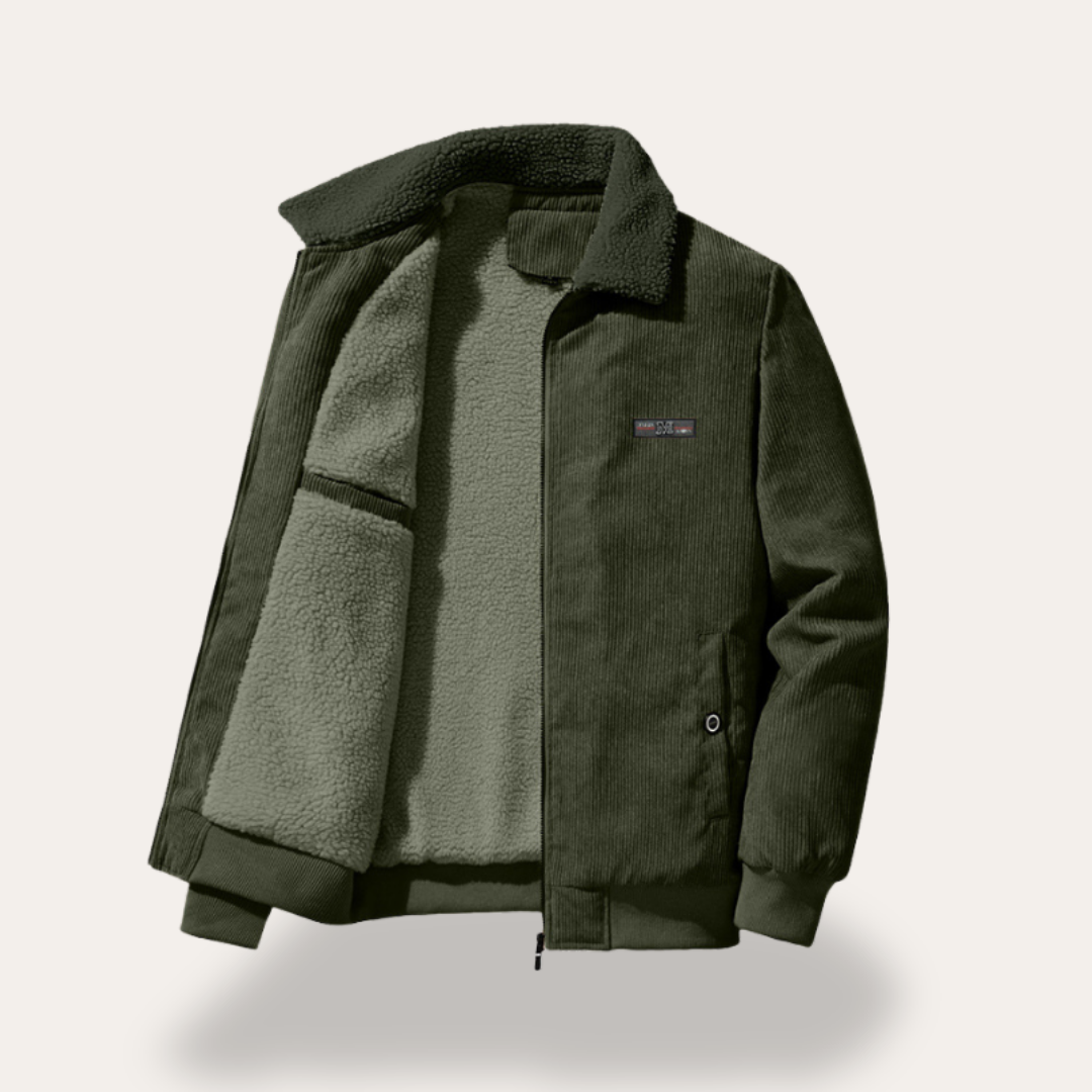 Sherpa-gefütterte Cord Bomberjacke für Herren - Image 4