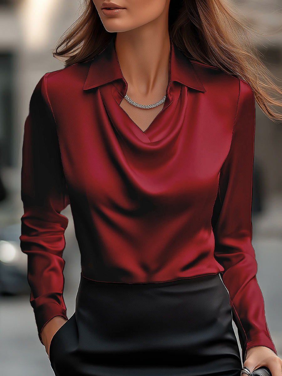 Bluse mit Faltkragen für elegante Looks – Emilia