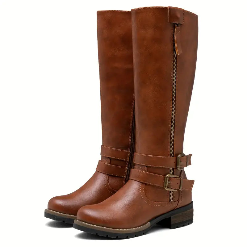 Hohe Kunstlederstiefel für Damen – zeitlose Eleganz für jeden Anlass – Sophie