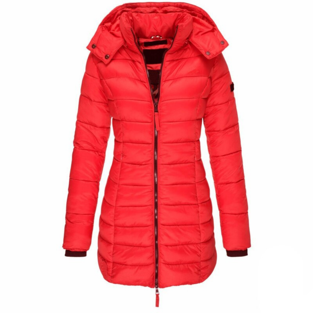 Gesteppte Pufferjacke mit Kapuze für Damen - Image 7