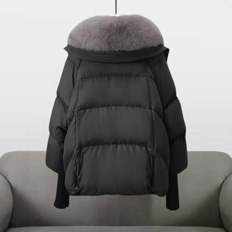 Pelzkragen Steppjacke für Damen - Image 4