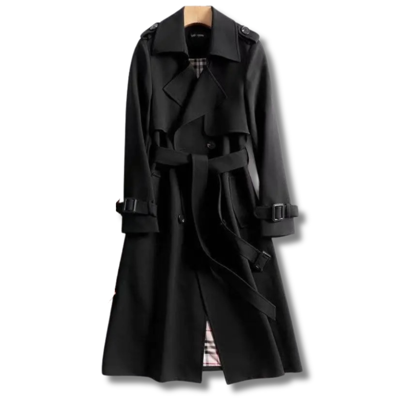 Gürtel-Langer Trenchcoat für Damen - Image 6