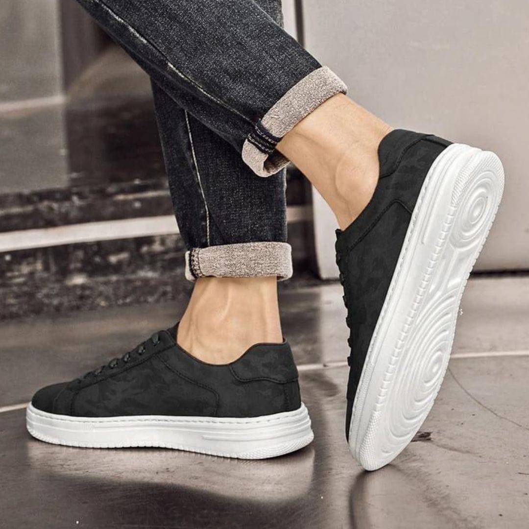 Herren Kunstleder Casual Sneakers mit Camo Design – Lukas