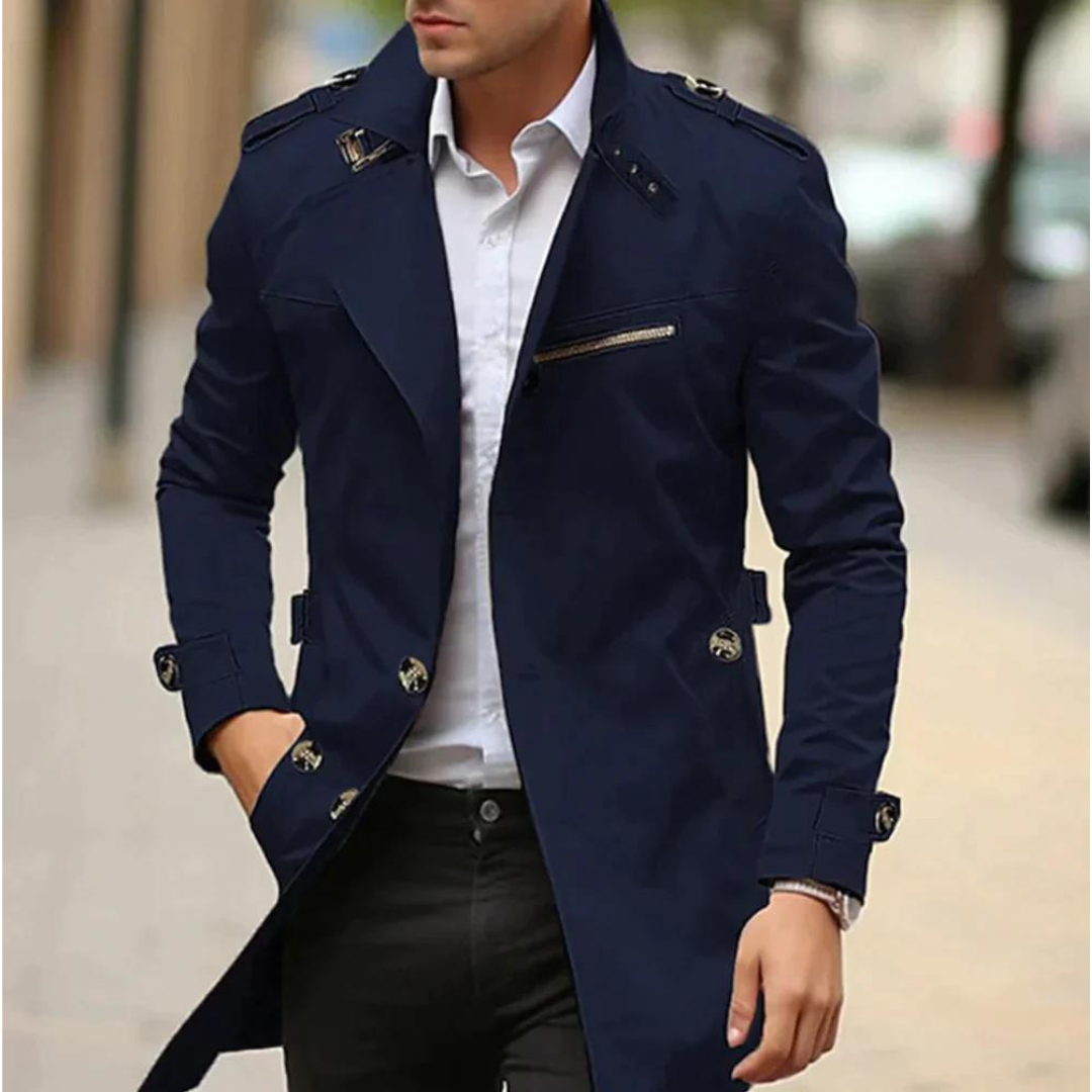 Herren Trenchcoat mit Gürtel - Image 2