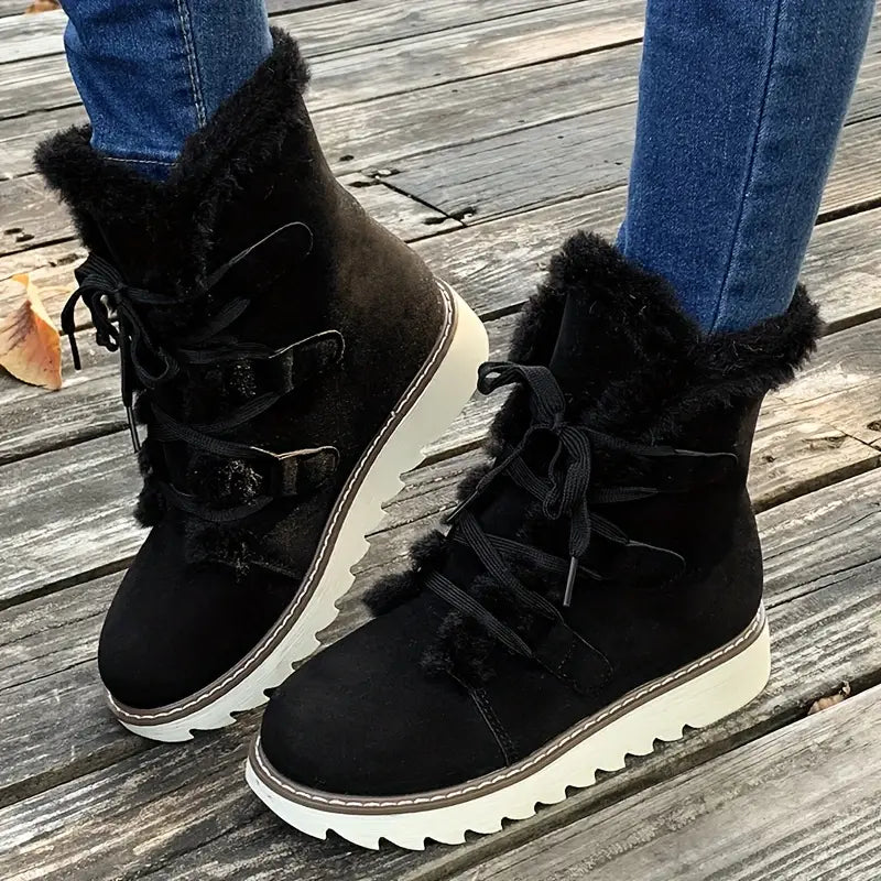 Warme Damen Schneestiefel mit Fellfutter für den Winter – Elena