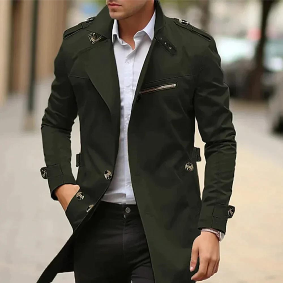 Herren Trenchcoat mit Gürtel - Image 3