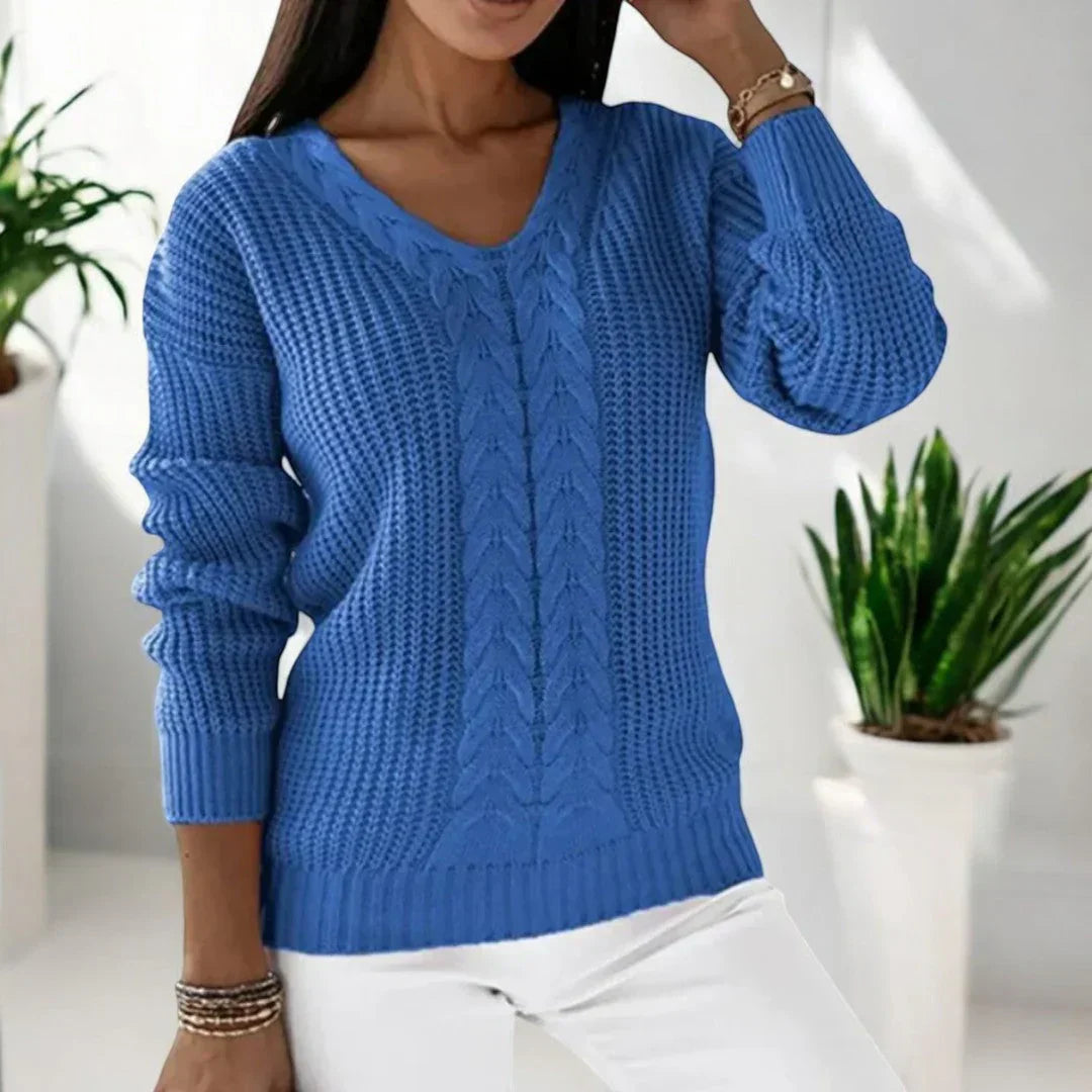 V-Ausschnitt Strickpullover für Damen - Image 5