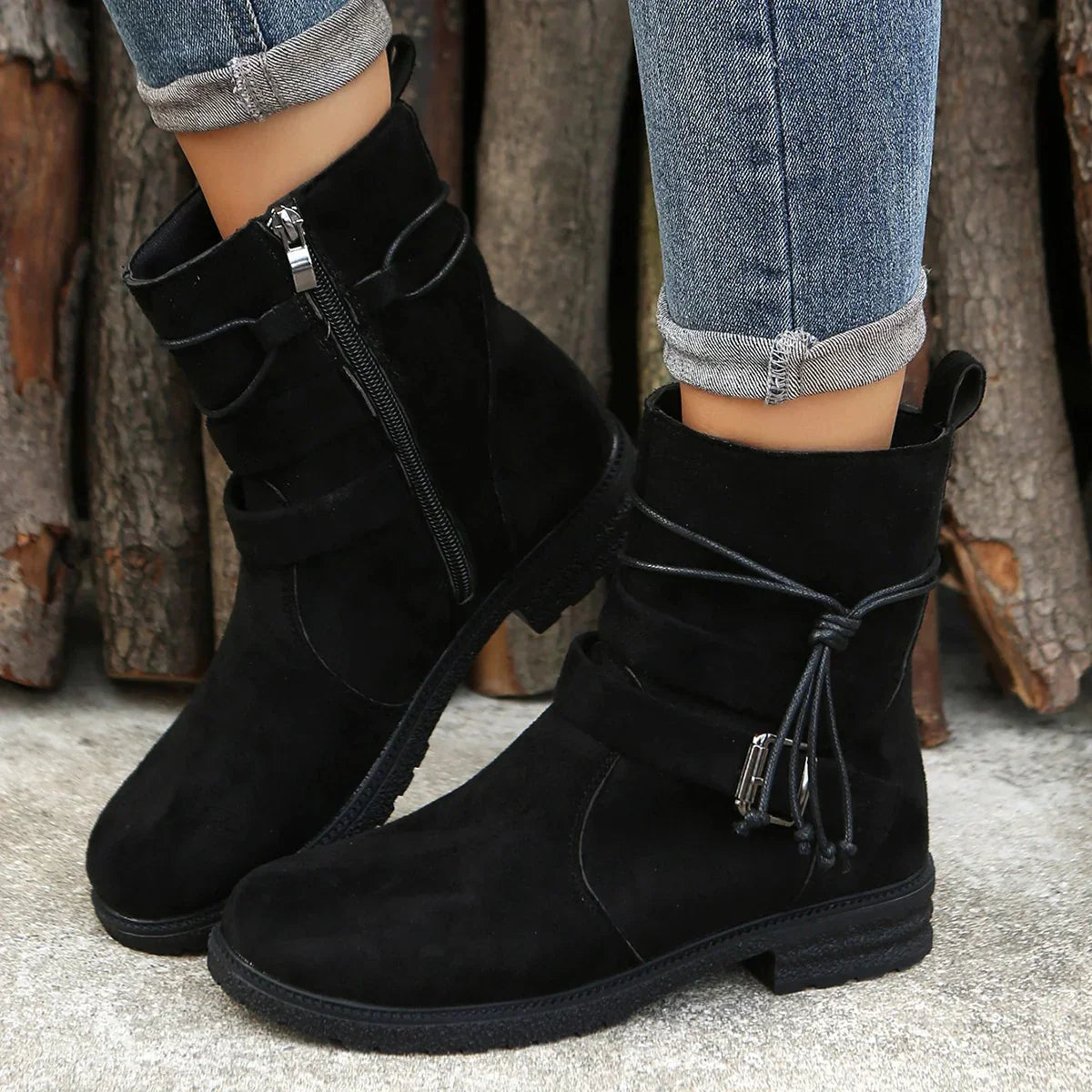 Wildleder Stiefeletten für Damen – zeitlos & elegant – Sophie
