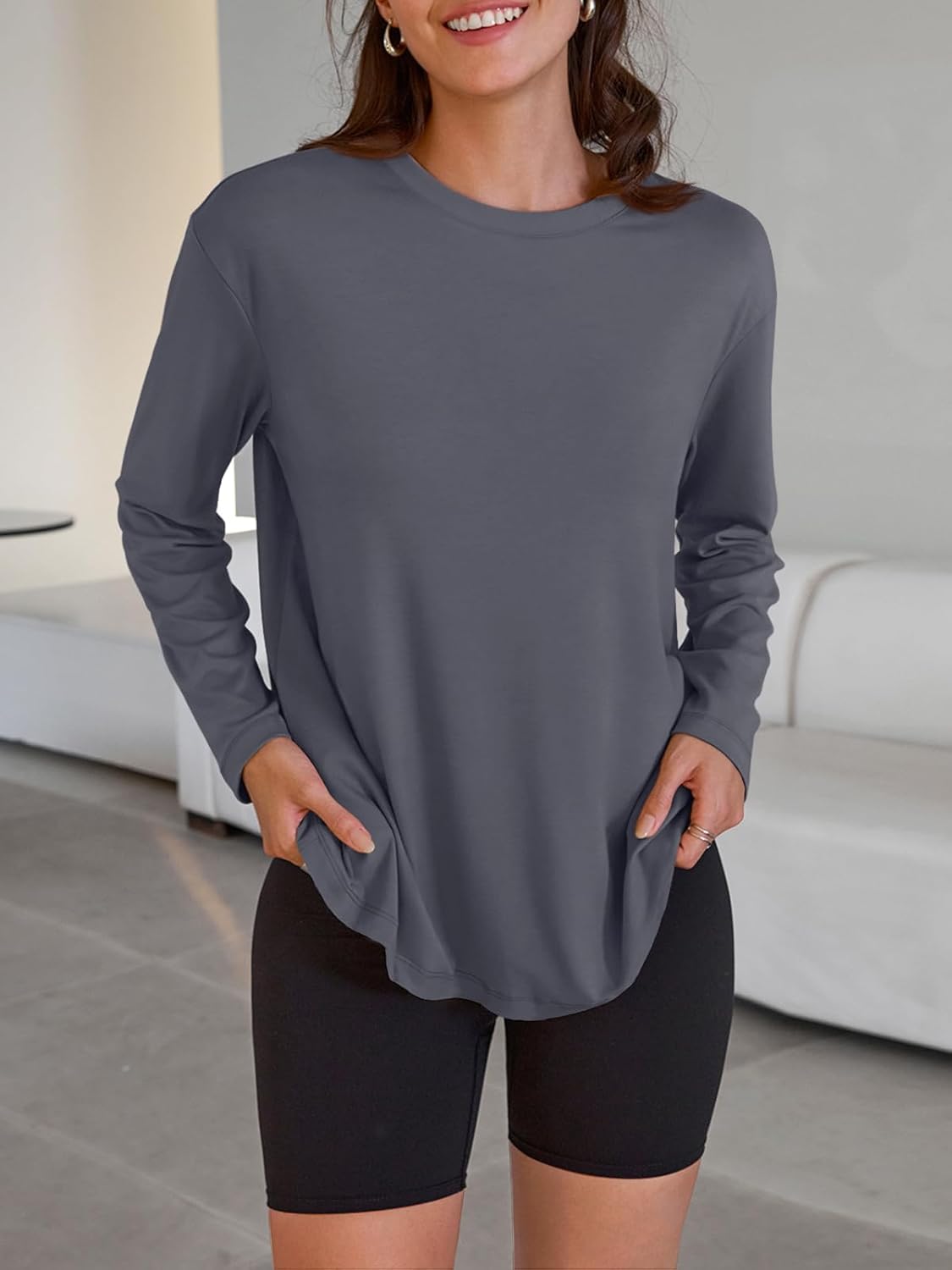 Oversized Langarmshirt für Damen - Image 81