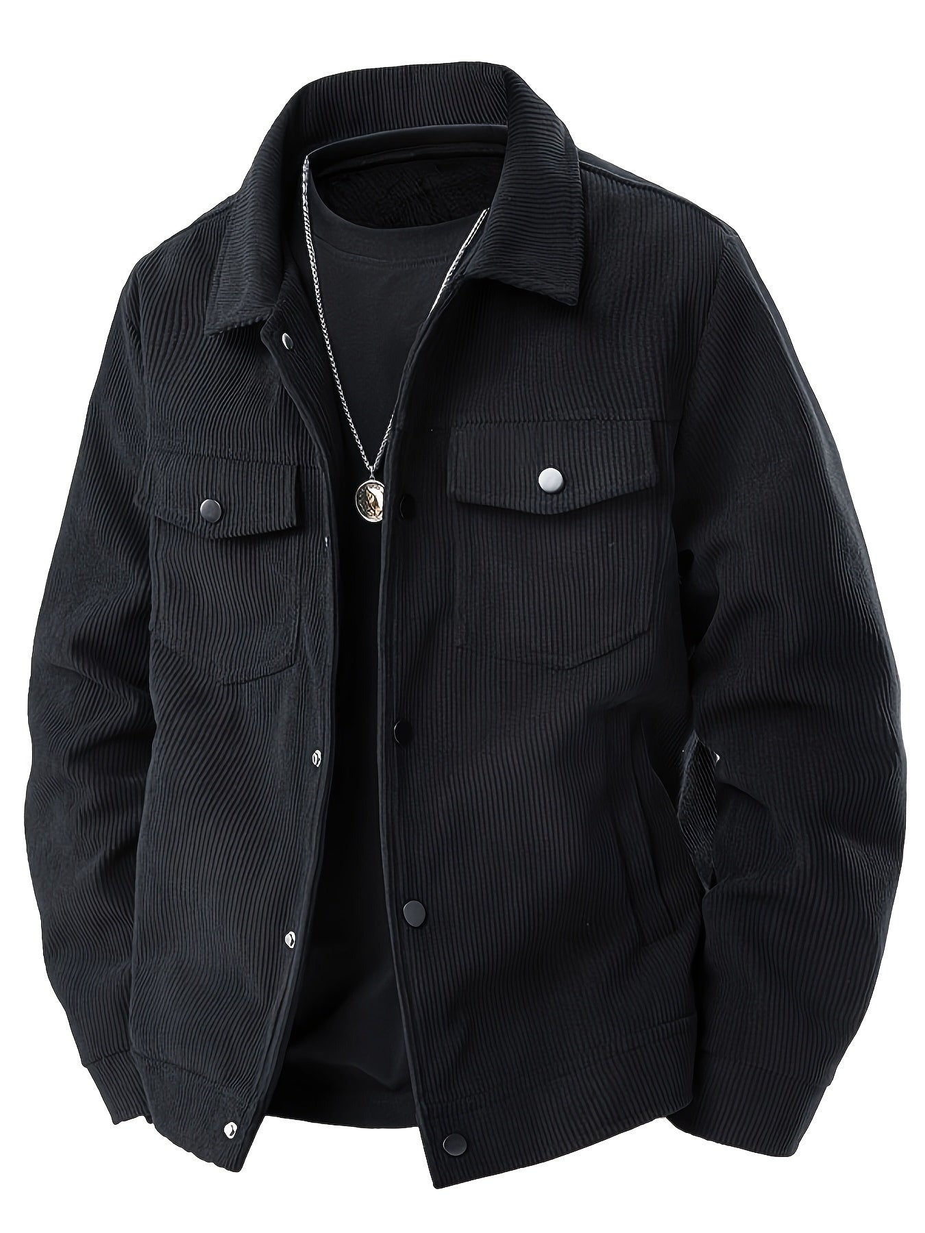 Cordjacke mit Knopfleiste für Herren - Image 3