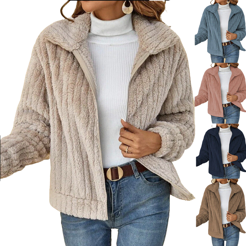 Jacke mit Reißverschluss und Kragen für Damen - Image 7