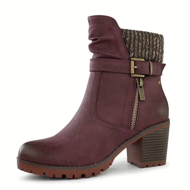 Ankle Boots mit Absatz und Reißverschluss für Damen – Sophie