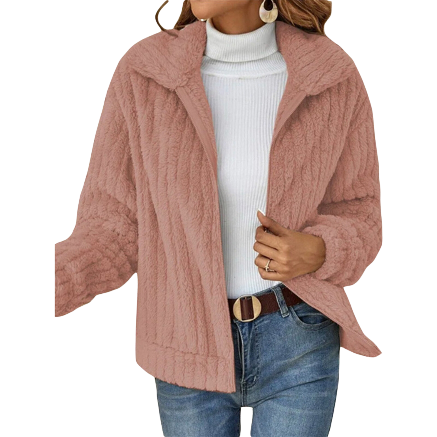 Jacke mit Reißverschluss und Kragen für Damen - Image 6