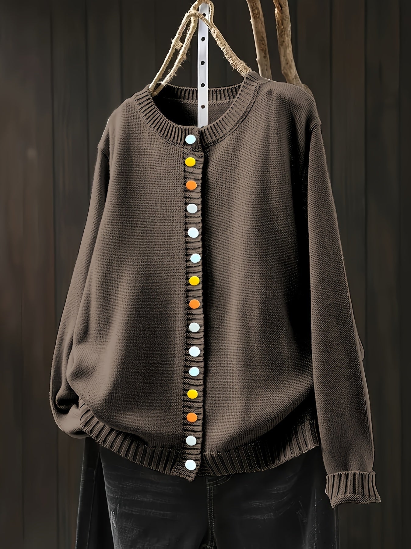 Strickjacke mit Knopfleiste für Damen - Image 5