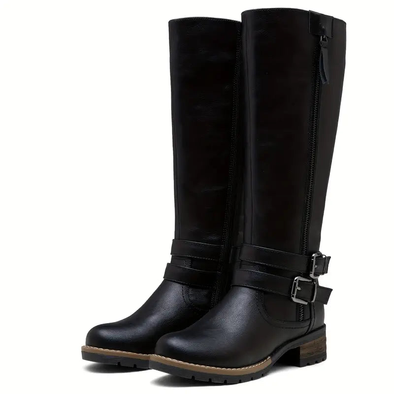 Hohe Kunstlederstiefel für Damen – zeitlose Eleganz für jeden Anlass – Sophie