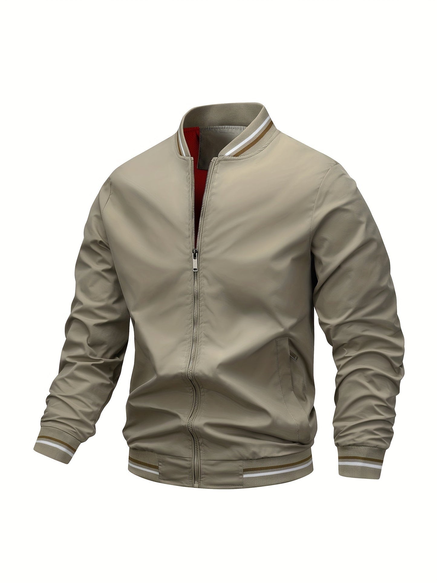 Bomberjacke für Herren mit geripptem Kragen - Image 4