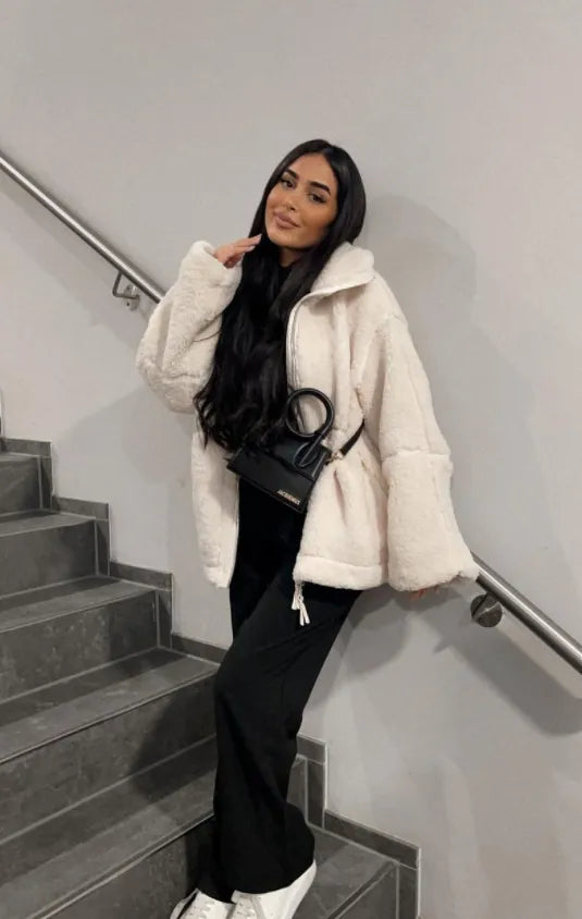 Teddy Weste Damen kurz & warm für Herbst & Winter – Sophia