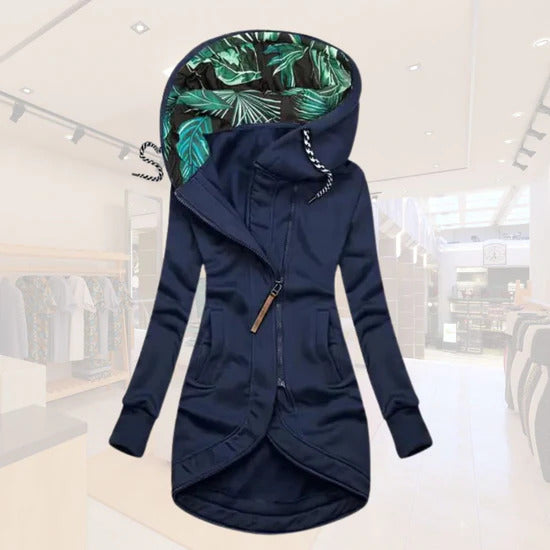 Asymmetrische Zip Longline Jacke für Damen - Image 2
