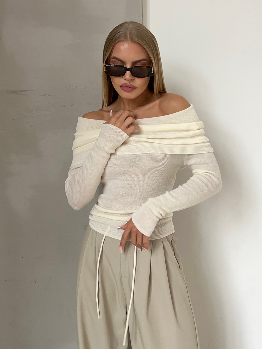 Damen Off-Shoulder Pullover, elegant & gestrickt – Sophia