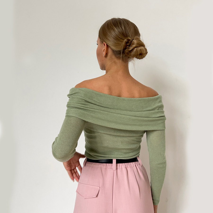 Damen Off-Shoulder Pullover, elegant & gestrickt – Sophia