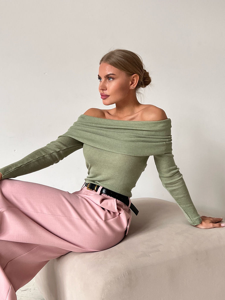 Damen Off-Shoulder Pullover, elegant & gestrickt – Sophia