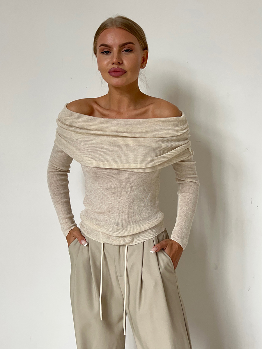 Damen Off-Shoulder Pullover, elegant & gestrickt – Sophia