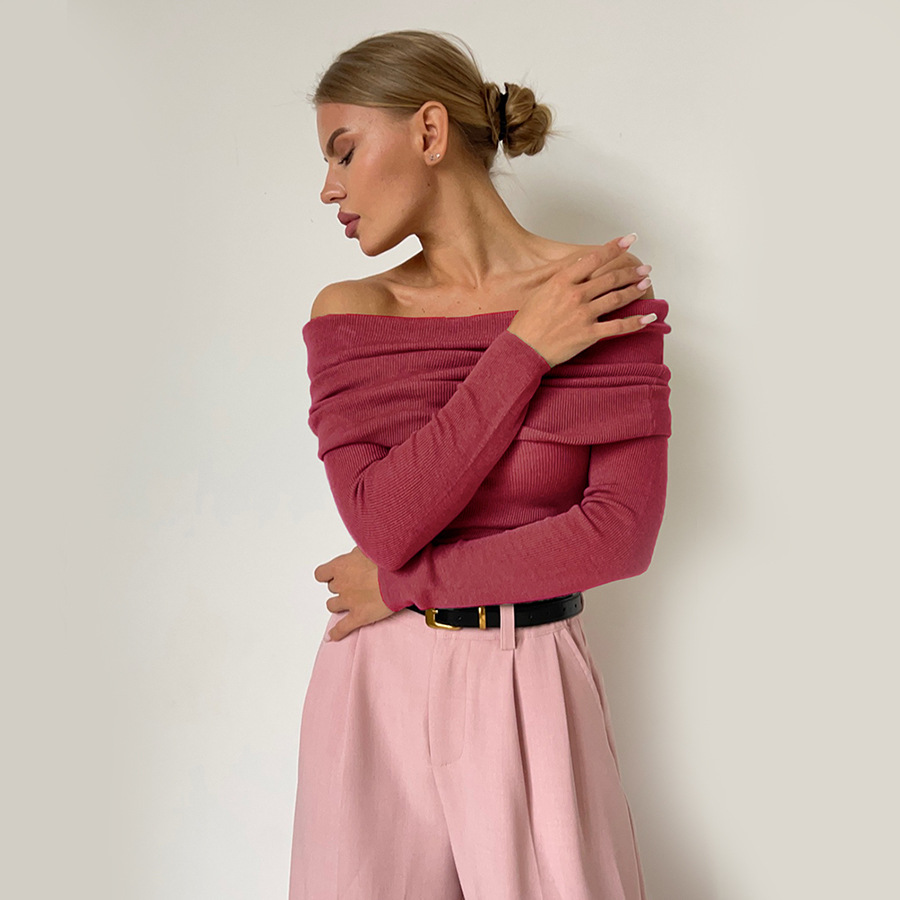 Damen Off-Shoulder Pullover, elegant & gestrickt – Sophia
