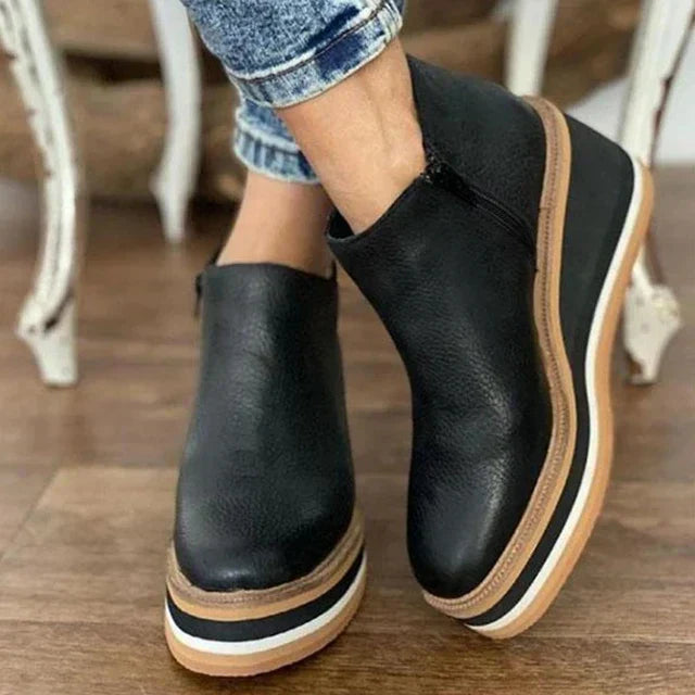 Kunstleder Stiefeletten für Damen – elegant und bequem – Sophia