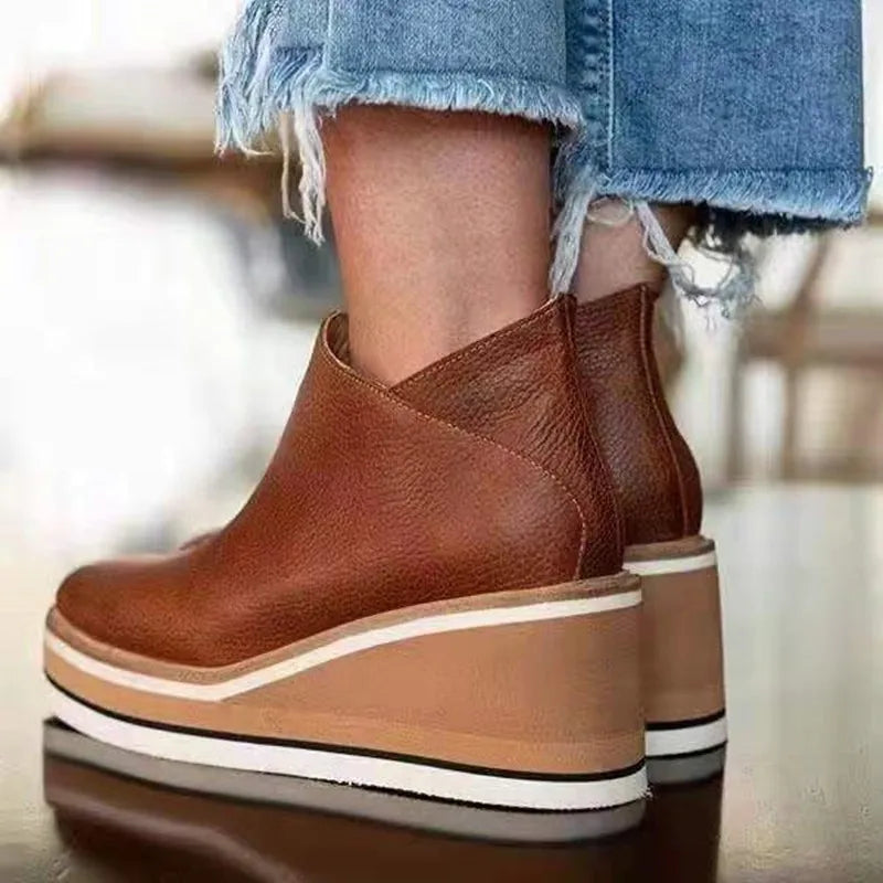 Kunstleder Stiefeletten für Damen – elegant und bequem – Sophia