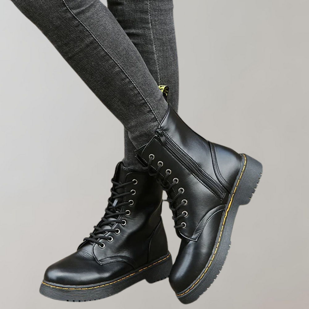 Damen Stiefel aus Kunstleder – elegant und bequem – Sophia