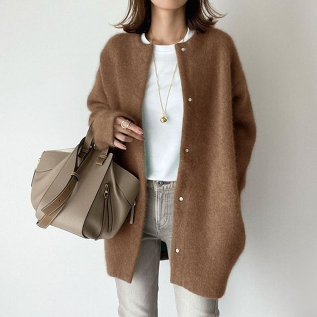 Cardigan mit flauschigen Ärmeln für Damen – Emilia