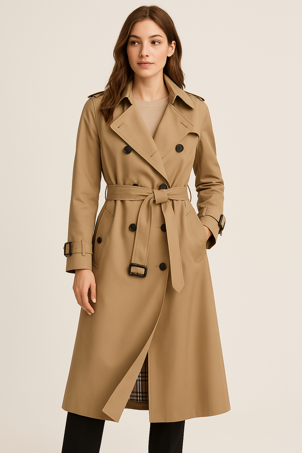 Trenchcoat mit Gürtel für Damen - Image 2