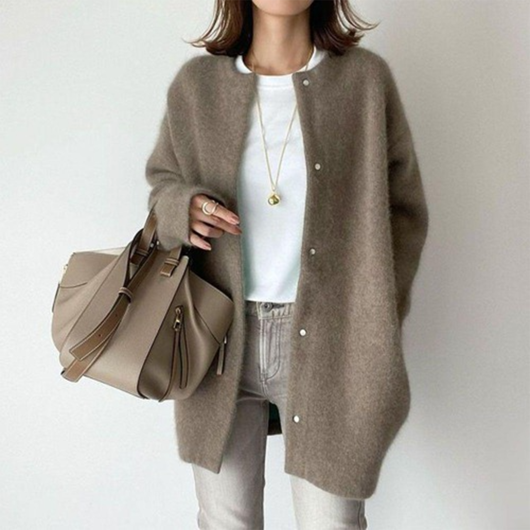 Cardigan mit flauschigen Ärmeln für Damen – Emilia