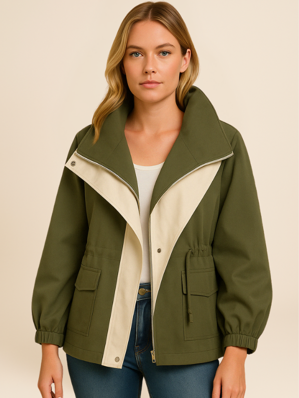 Jacke mit Kordelzug in der Taille für Damen - Image 2