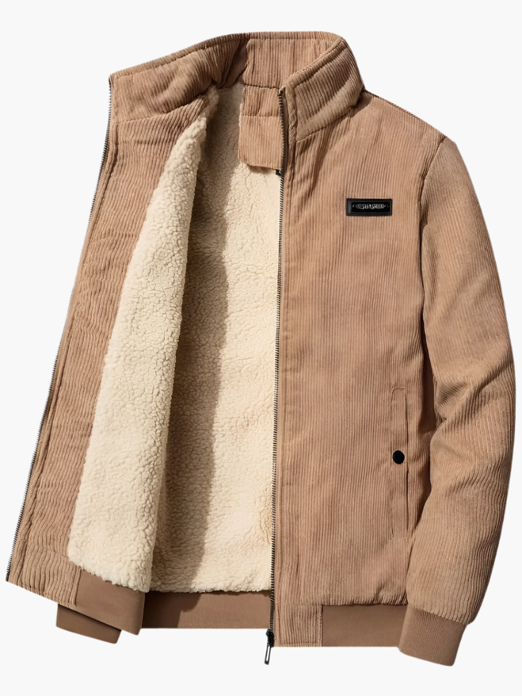 Cord-Bomberjacke mit durchgehendem Reißverschluss für Herren - Image 8
